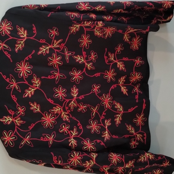 Silk Blazer Embroidered Jacket - Picture 3 of 4